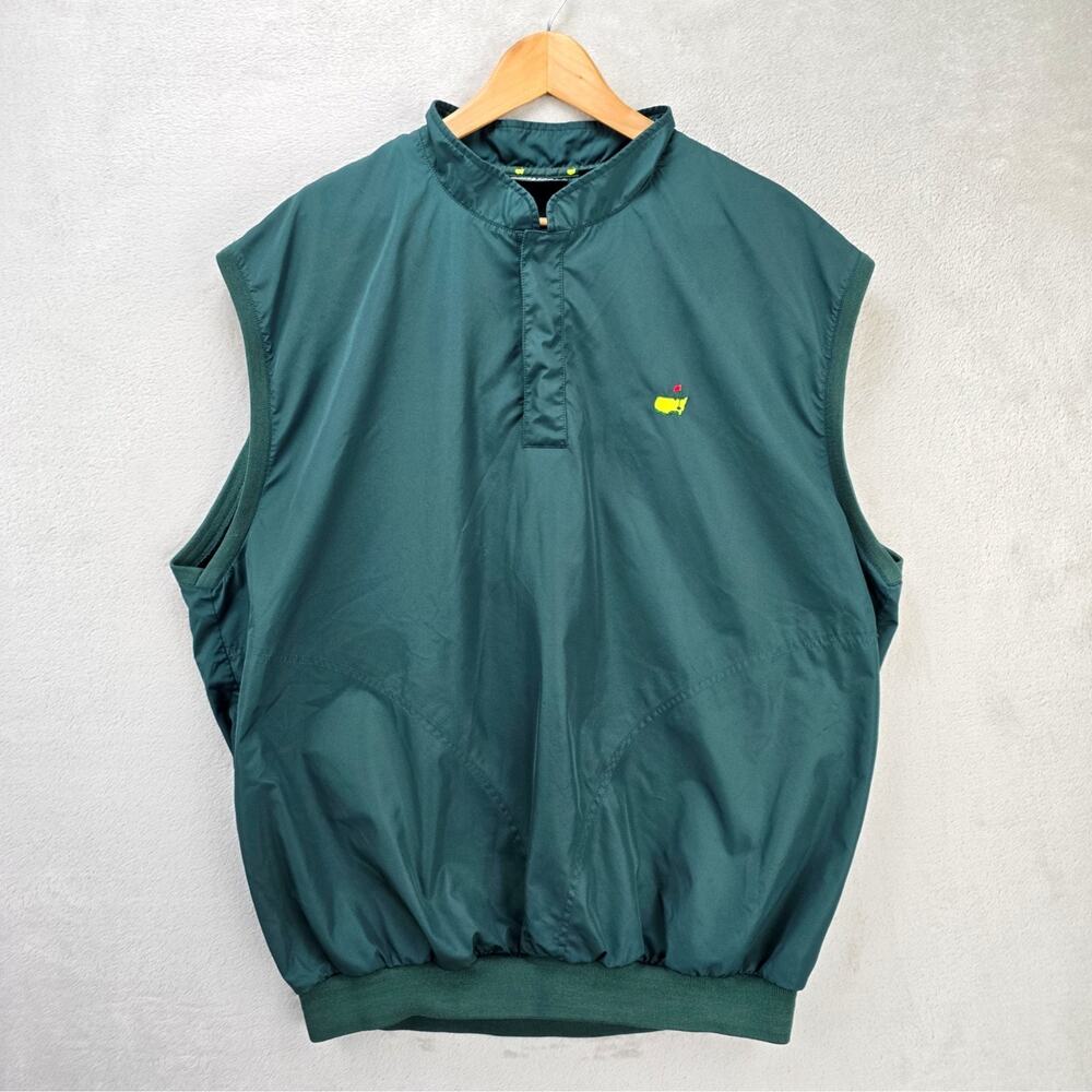 Masters Collection Augusta National Green 1/4 Snap Golf Windbreaker Vest XXL